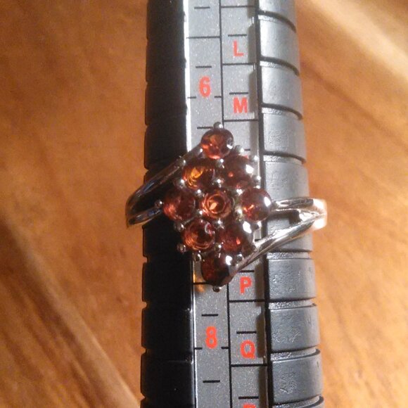 Mozambique Garnet Stainless Steel Ring (Size 7) - Picture 3 of 13